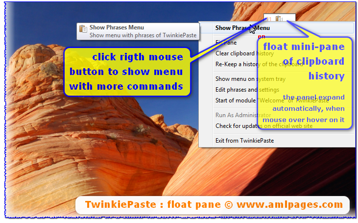 TwinkiePaste : Float pane with clipboard history